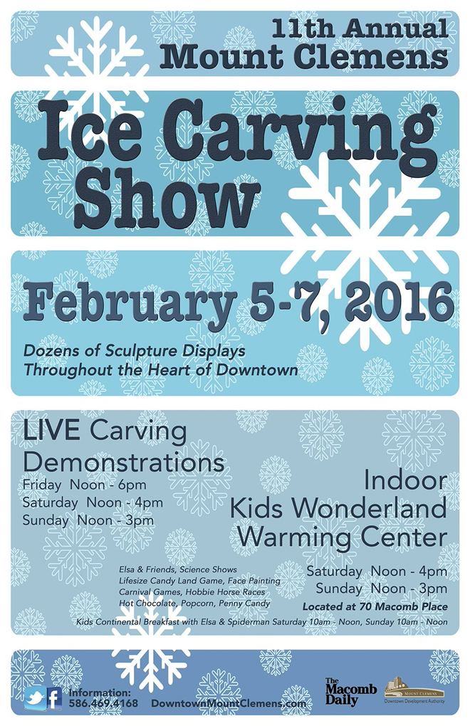 11th Annual Downtown Mount Clemens Ice Carving Show 2016