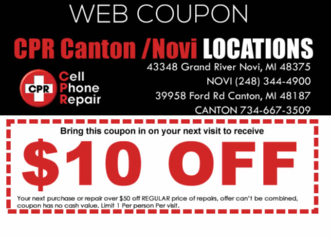 Cell Phone Repair COUPON DISCOUNT iPhone Samsung Lg Detroit Novi Canton Rochester Hills Shelby