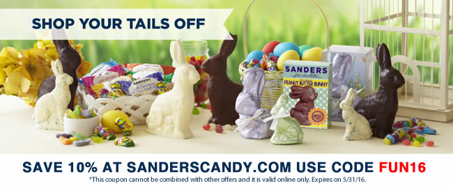 Sanders Candy Coupon Promo Code 2016 Chocolate Candy, Sanders Chocolate