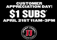 Jimmy John’s $1 Subs for Customer Appreciation Day