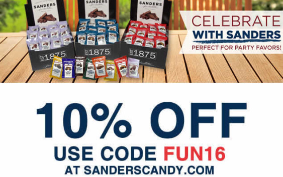 Sanders Chocolate Candy Coupon Code 1