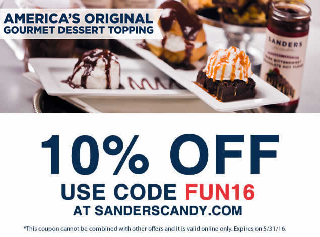 Sanders Chocolate Candy Coupon Code 2 Dessert Topping